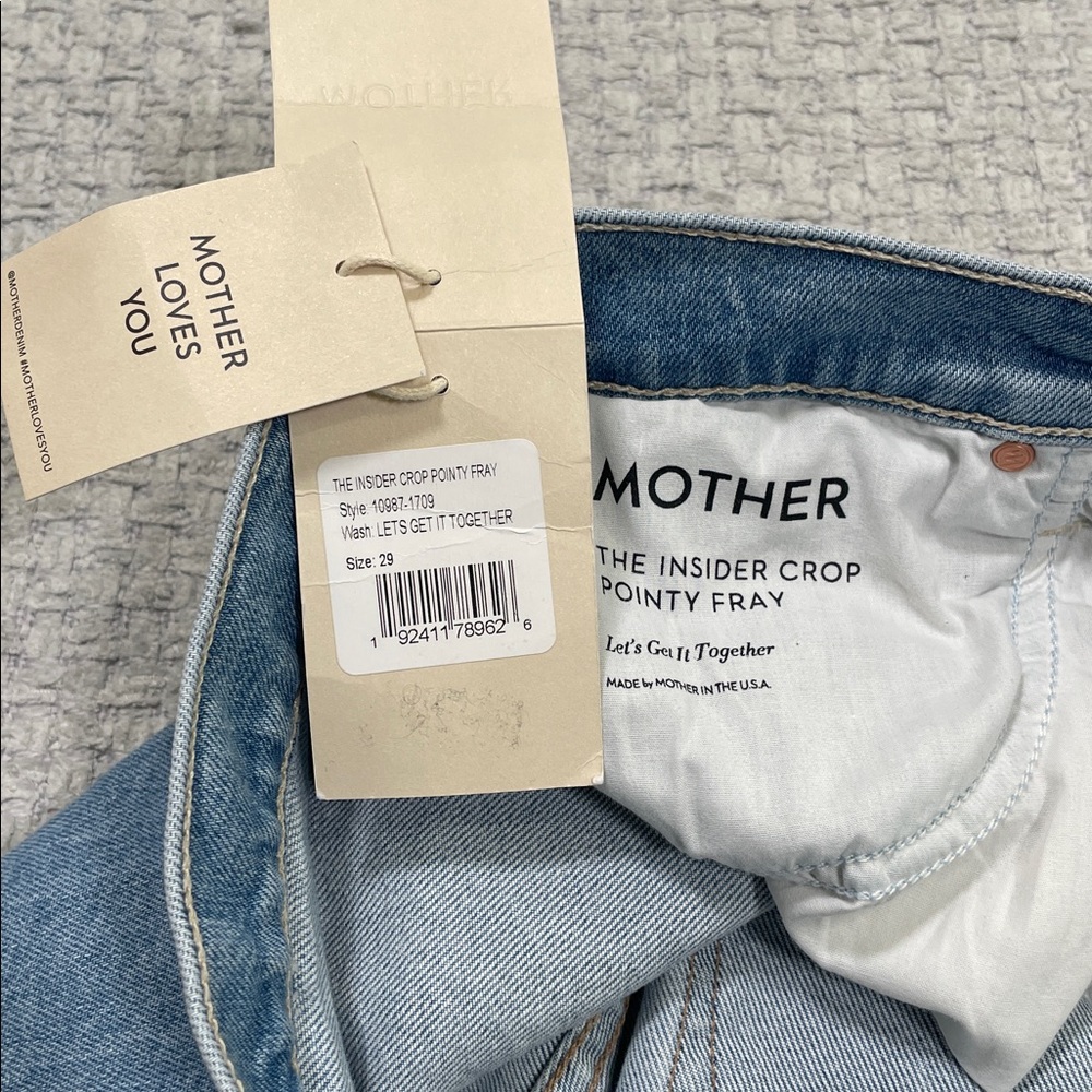 Women’s MOTHER Insider Crop Pointy Fray Lets Get it Together 10987-1709 Size 29 - Picture 9 of 16